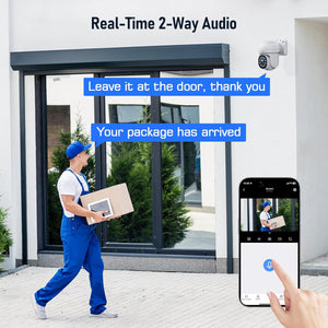 【2-Way Audio+3TB HDD】CAMCAMP 4K PoE Security Camera System,Home Security Camera System,5MP Outdoor PoE IP Cameras,8CH NVR,0 Monthly Fee,Color Night Vision...